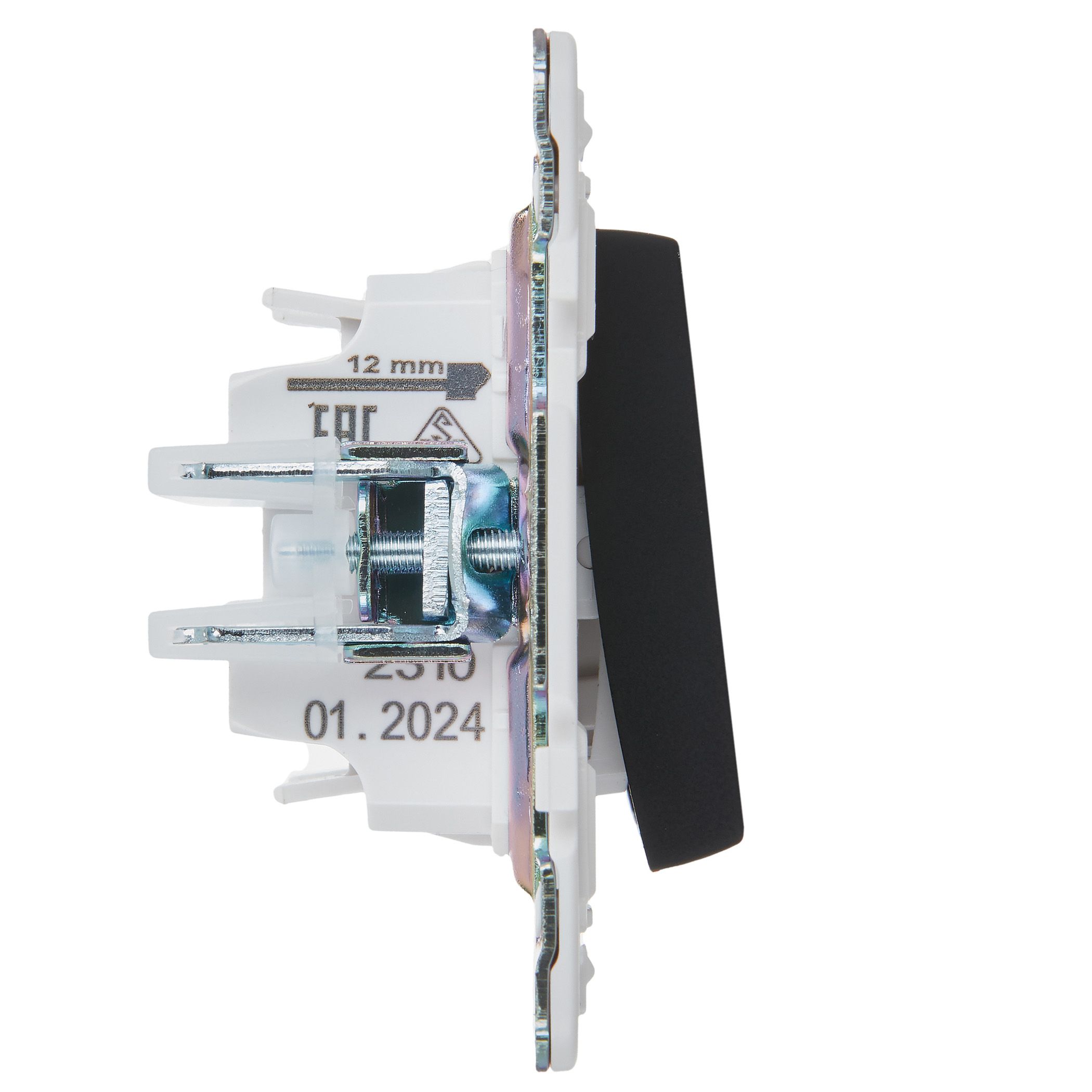             SKANDY Ажыратқыш, 1 пернелі, айқара 10А SK-V03Bl қара IEK    