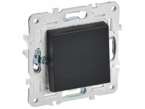 SKANDY Выключатель 1-клавишный проходной 10А SK-V02Bl черный IEK