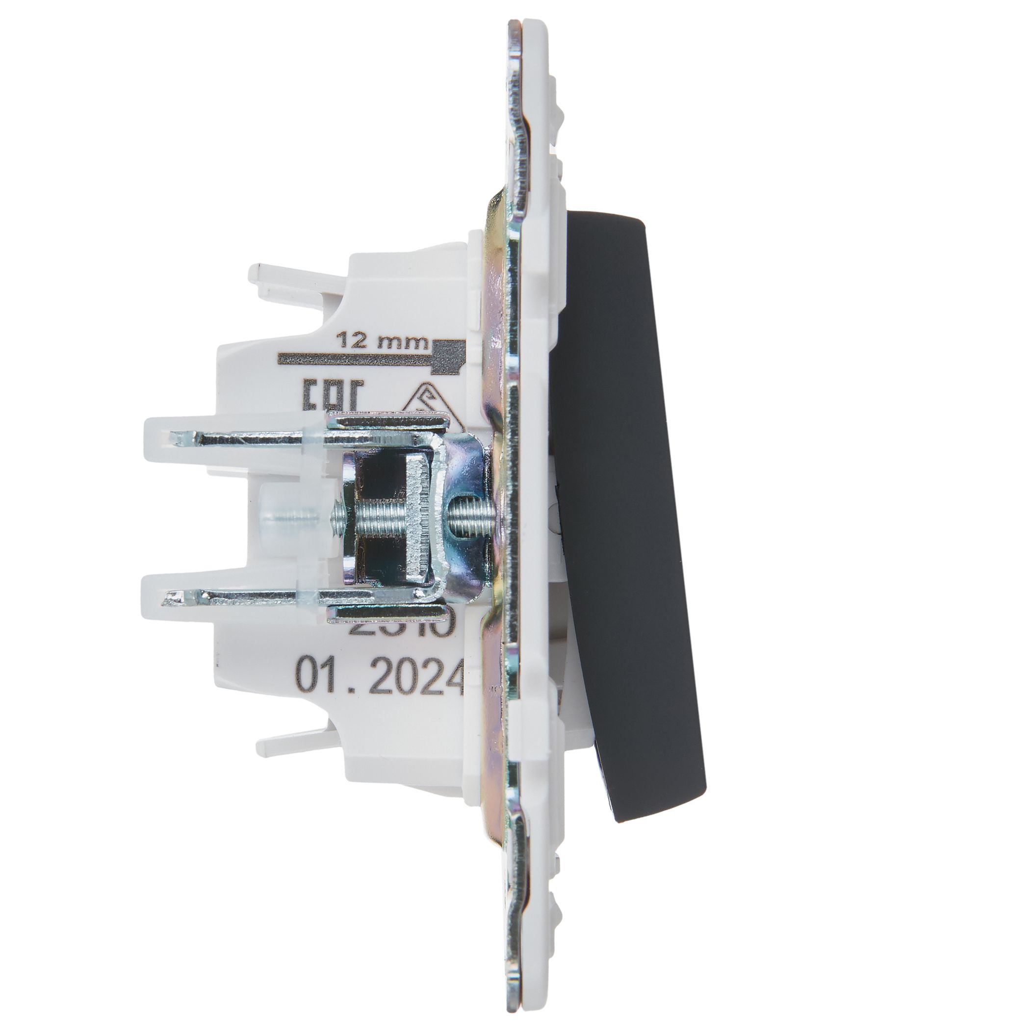             SKANDY Ажыратқыш 1 пернелі, айқара 10А SK-V03G графит IEK    