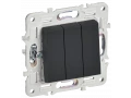             SKANDY Ажыратқыш 3 пернелі 10А SK-V11G графит IEK    