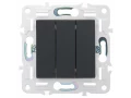             SKANDY Ажыратқыш 3 пернелі 10А SK-V11G графит IEK    