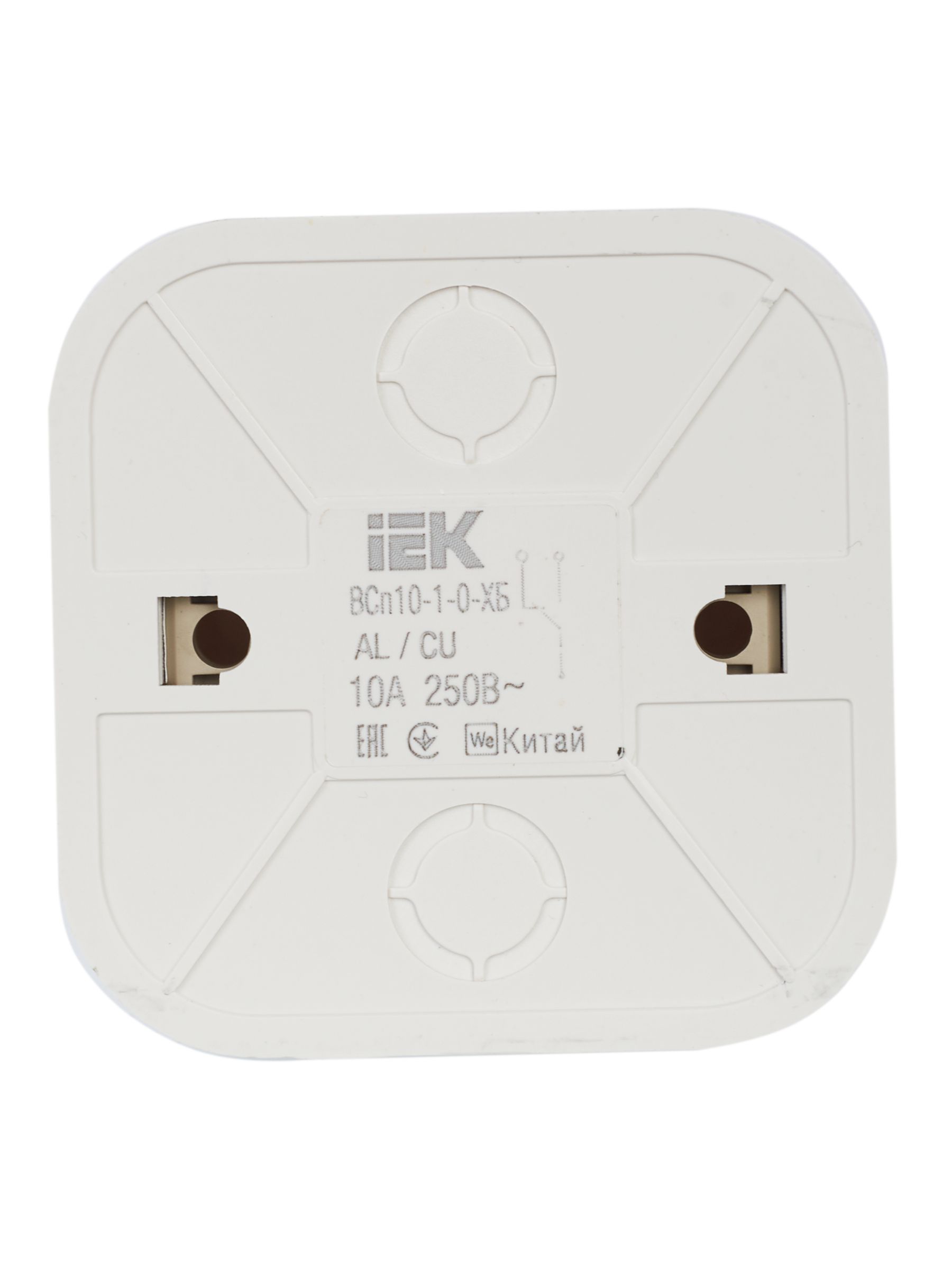             GLORY Ажыратқыш 1 пернелі, ашық орнатуға арналған, өтпелі 10А ВСп10-1-0-ХБ ақ IEK    