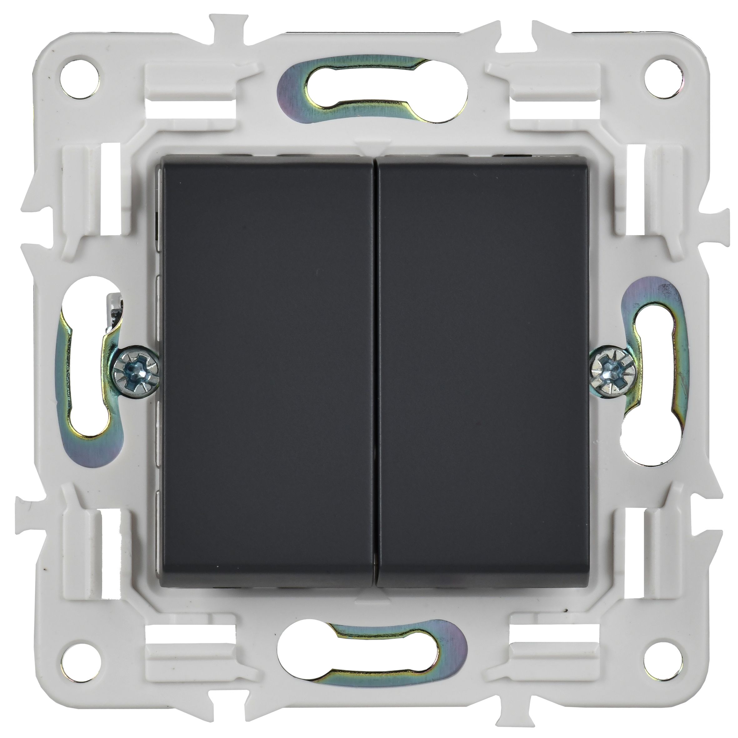             SKANDY Ажыратқыш, 2 пернелі, айқара 10А SK-V06Bl қара IEK    