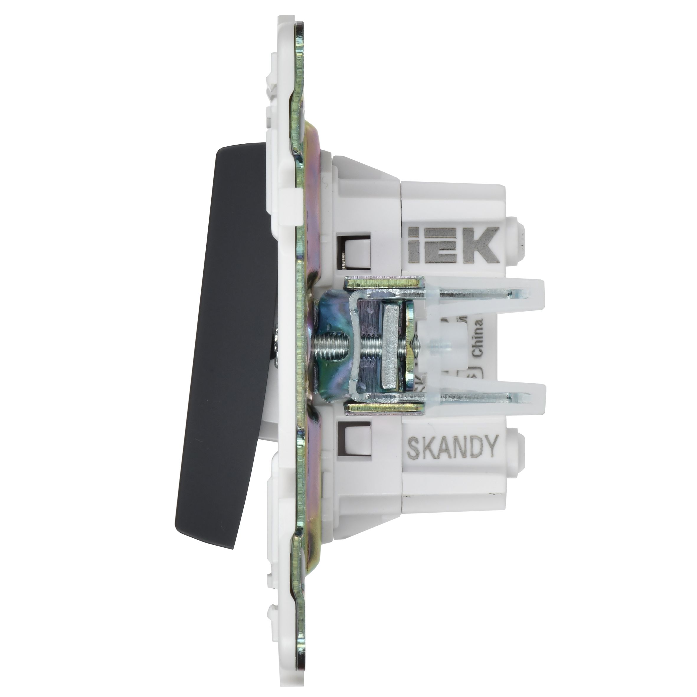             SKANDY Ажыратқыш, 2 пернелі, айқара 10А SK-V06Bl қара IEK    