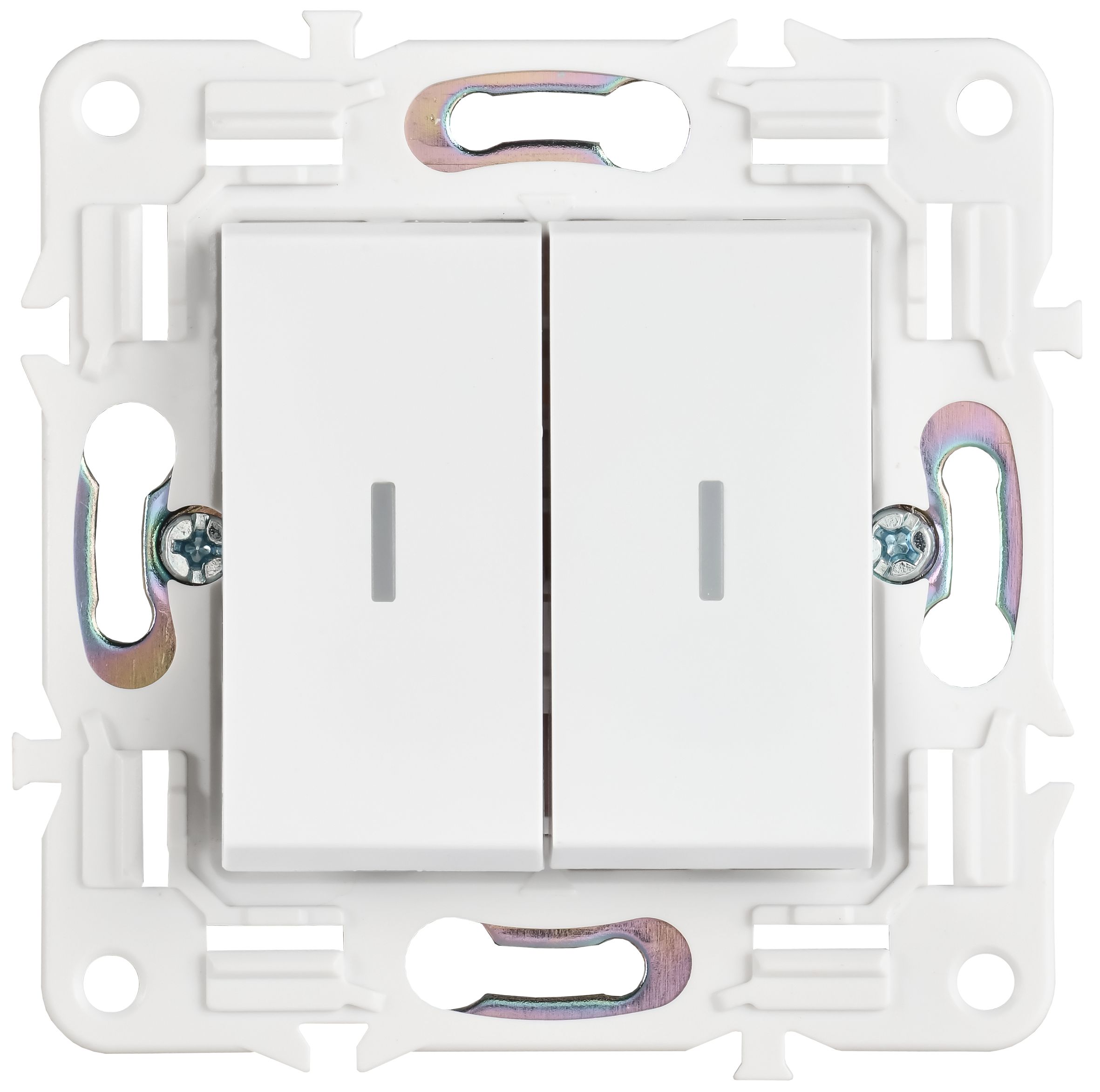             SKANDY Ажыратқыш, 2 пернелі, өтпелі, индикациямен, 10А SK-V10W арктикалық ақ IEK    