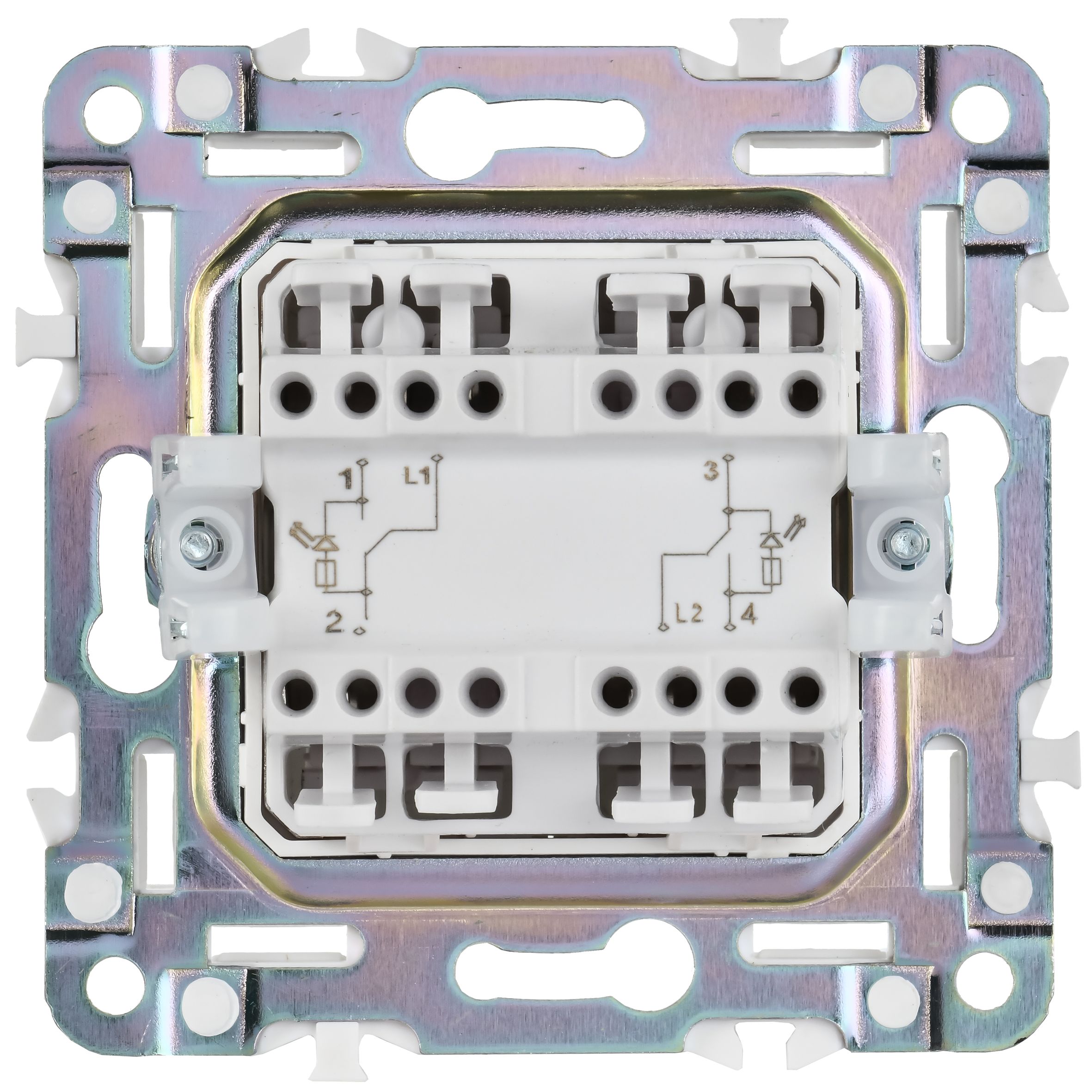             SKANDY Ажыратқыш, 2 пернелі, өтпелі, индикациямен, 10А SK-V10W арктикалық ақ IEK    