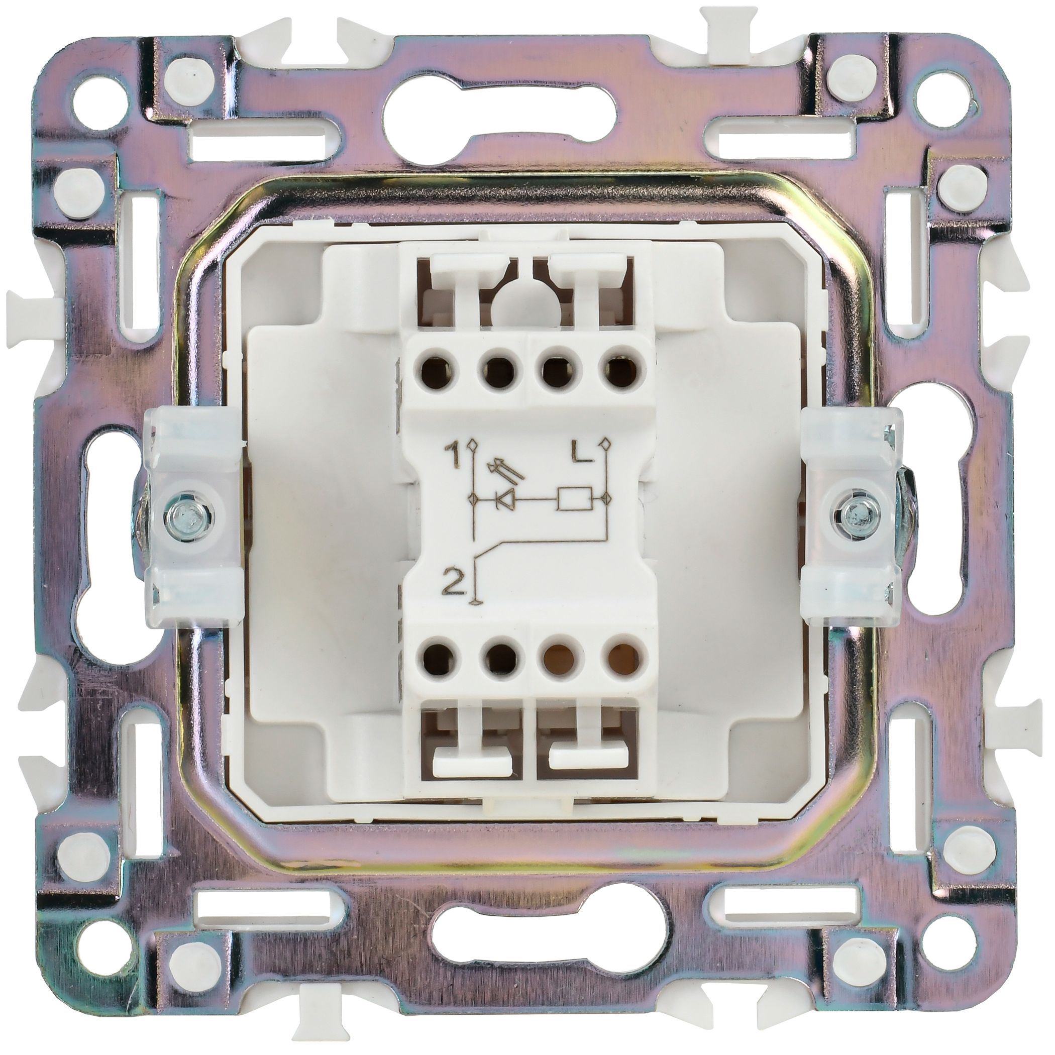             SKANDY Ажыратқыш 1 пернелі, индикациямен 10А SK-V07Bl қара IEK    