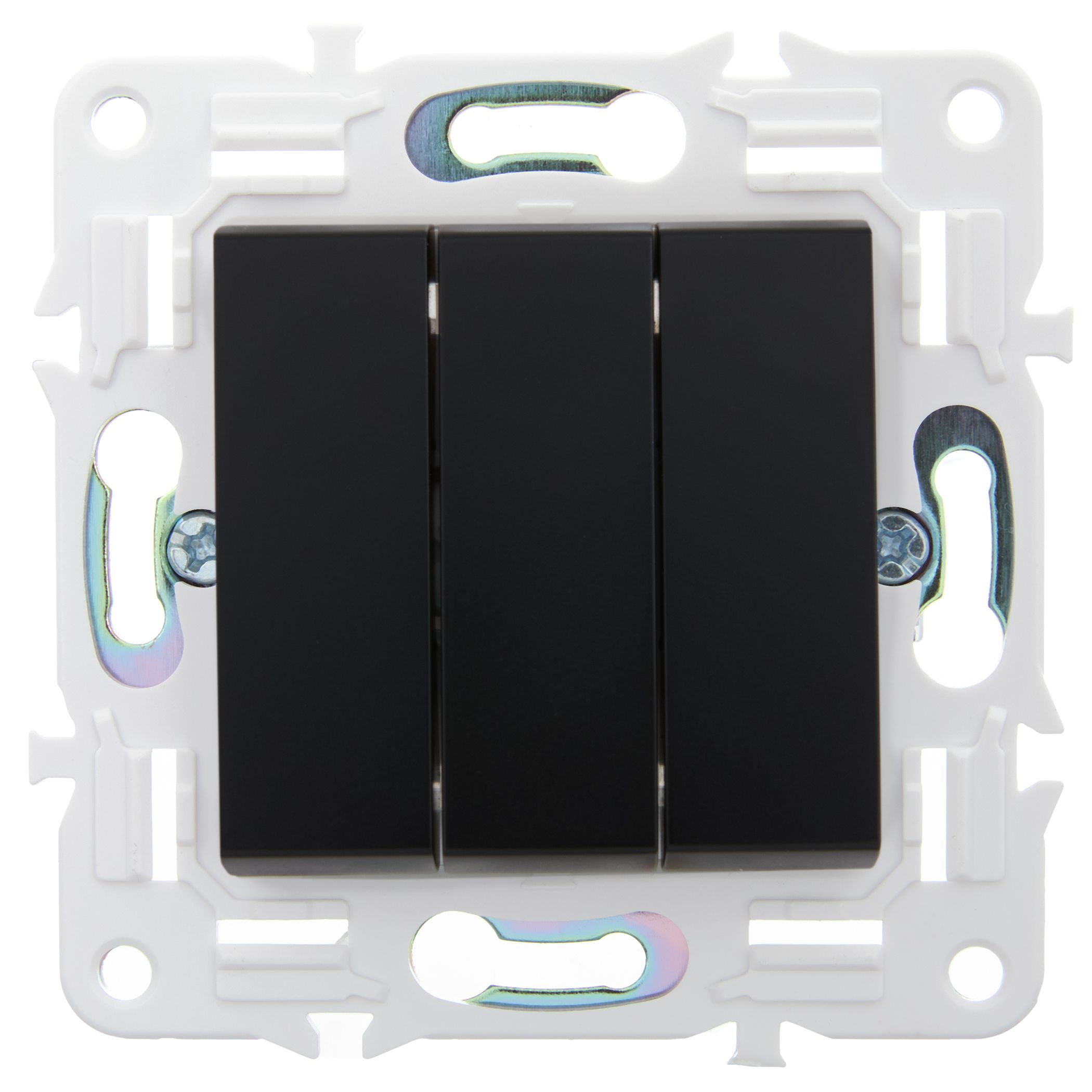             SKANDY Ажыратқыш 3 пернелі 10А SK-V11Bl қара IEK    