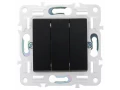             SKANDY Ажыратқыш 3 пернелі 10А SK-V11Bl қара IEK    