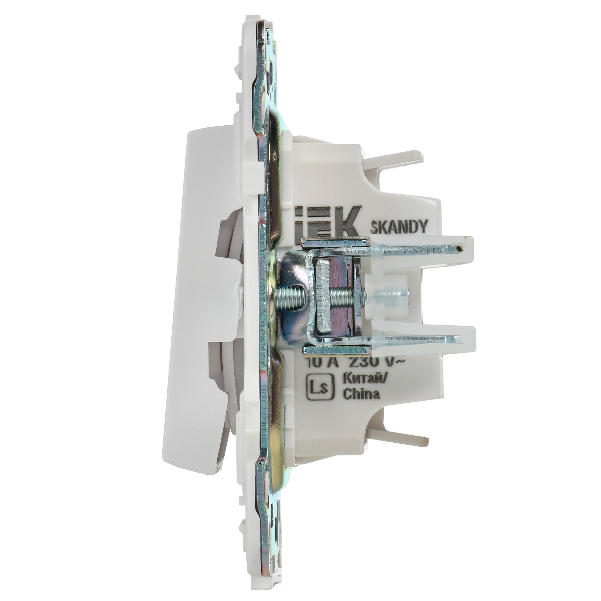             SKANDY Ажыратқыш, 2 пернелі, айқара 10А SK-V06W арктикалық ақ IEK    