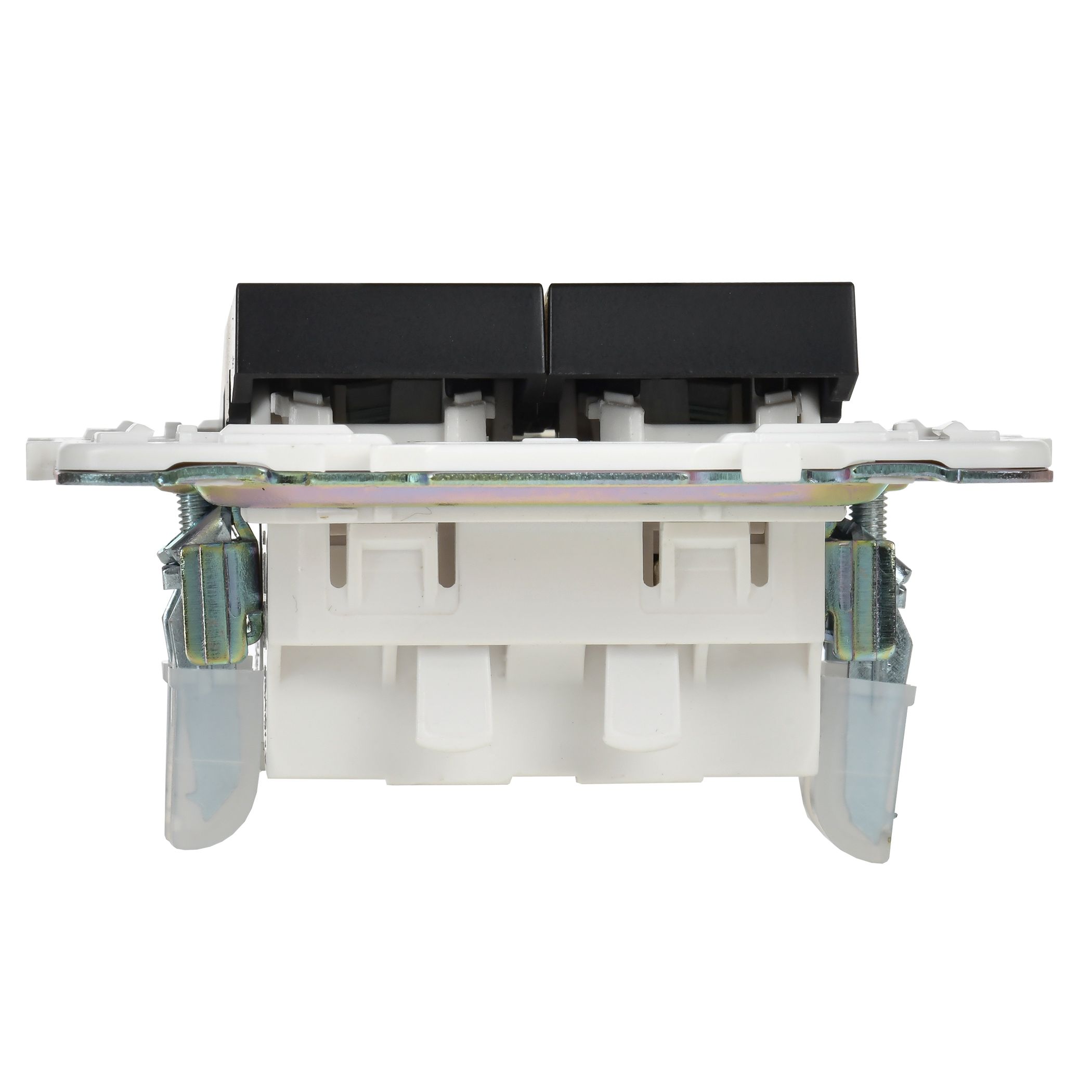             SKANDY Ажыратқыш 2 пернелі, индикациямен 10А SK-V09Bl қара IEK    