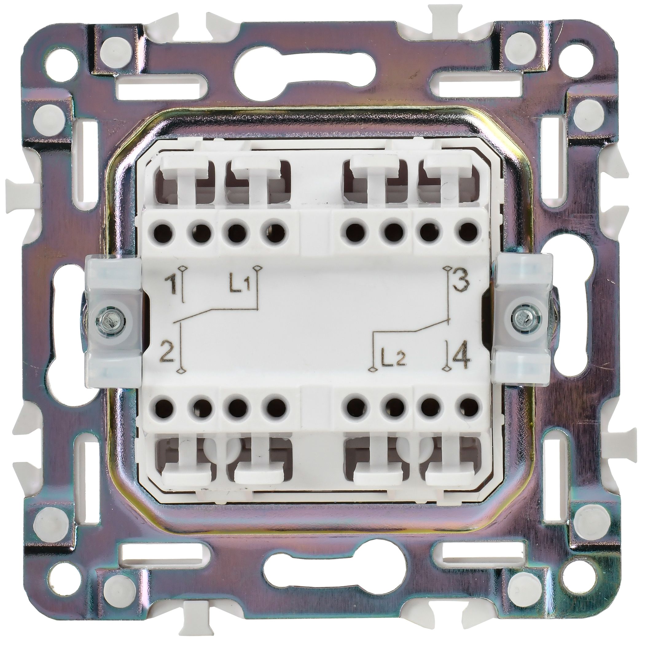             SKANDY Ажыратқыш 2 пернелі, өтпелі 10А SK-V05Bl қара IEK    