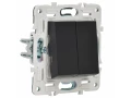             SKANDY Ажыратқыш 2 пернелі, өтпелі 10А SK-V05Bl қара IEK    