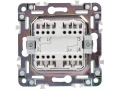             SKANDY Ажыратқыш 2 пернелі, өтпелі 10А SK-V05Bl қара IEK    