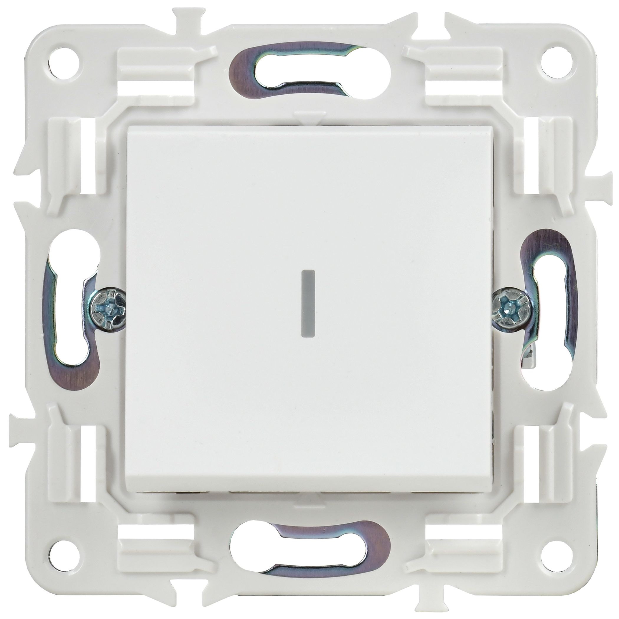             SKANDY Ажыратқыш 1 пернелі, индикациямен 10А SK-V07W арктикалық ақ IEK    