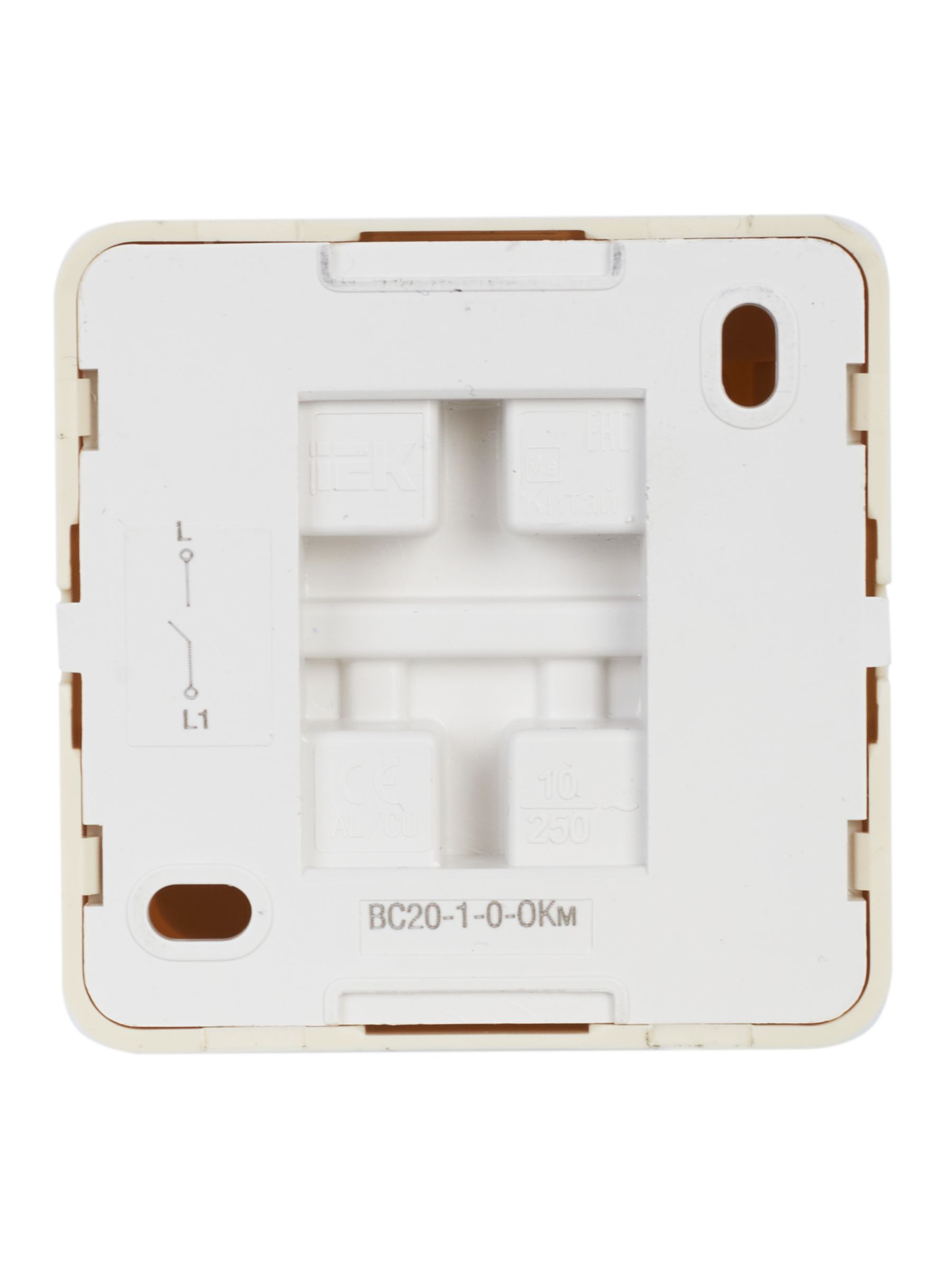             OKTAVA Ажыратқыш, 1 пернелі, ашық орнатуға арналған 10А ВС20-1-0-ОКм крем IEK    