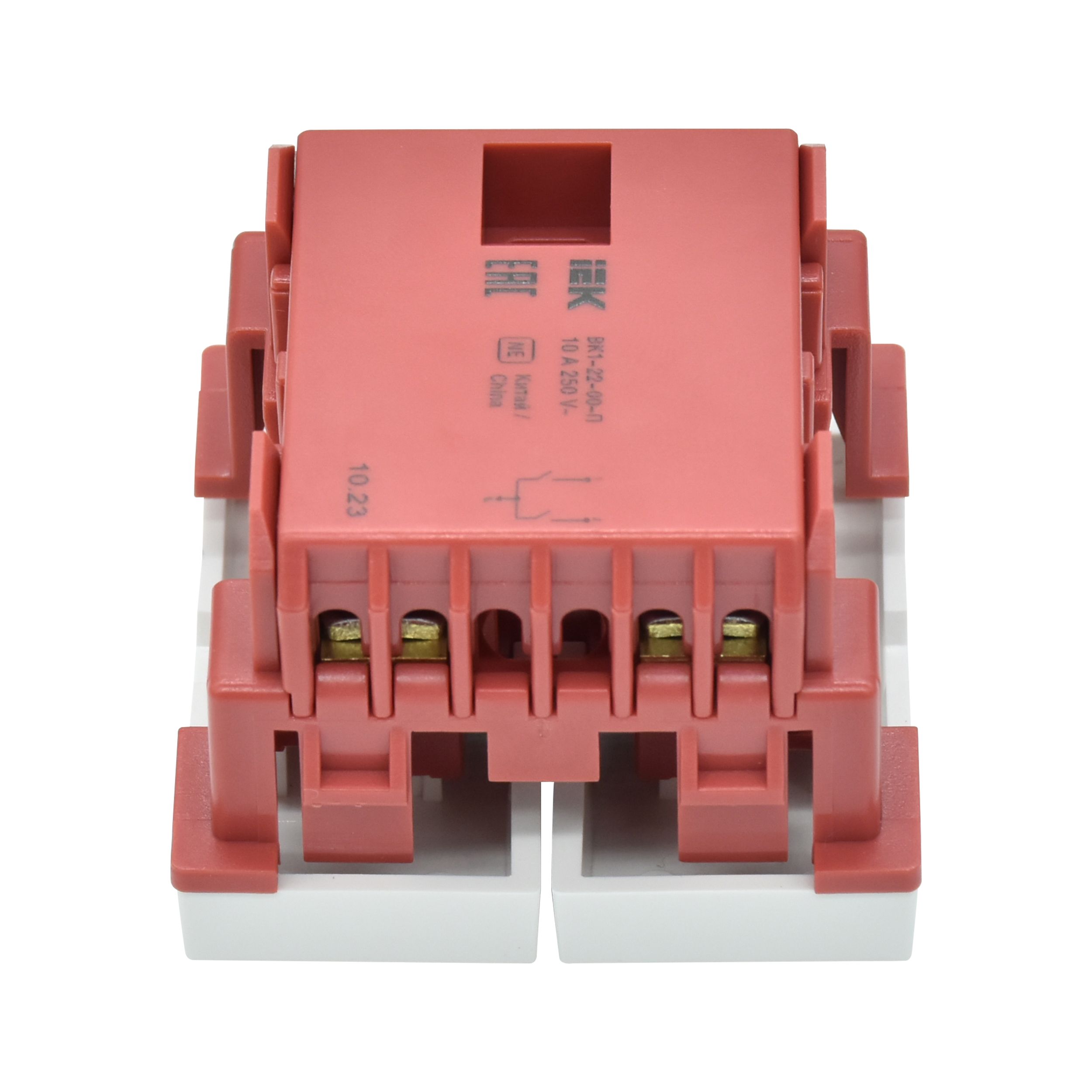             ВК1-22-00-П Ажыратқыш 2-пернелі (на 2 модульге) ПРАЙМЕР ақ ИЭК    