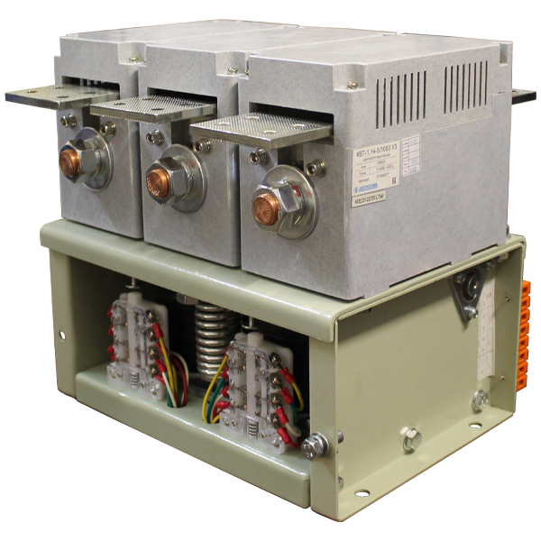             КВТ-1,14-5/1000-3 У3 үш полюсті 220В 4з+3р реверсивті емес, релесіз IP00 вакуумды контактор(ЭТ)    