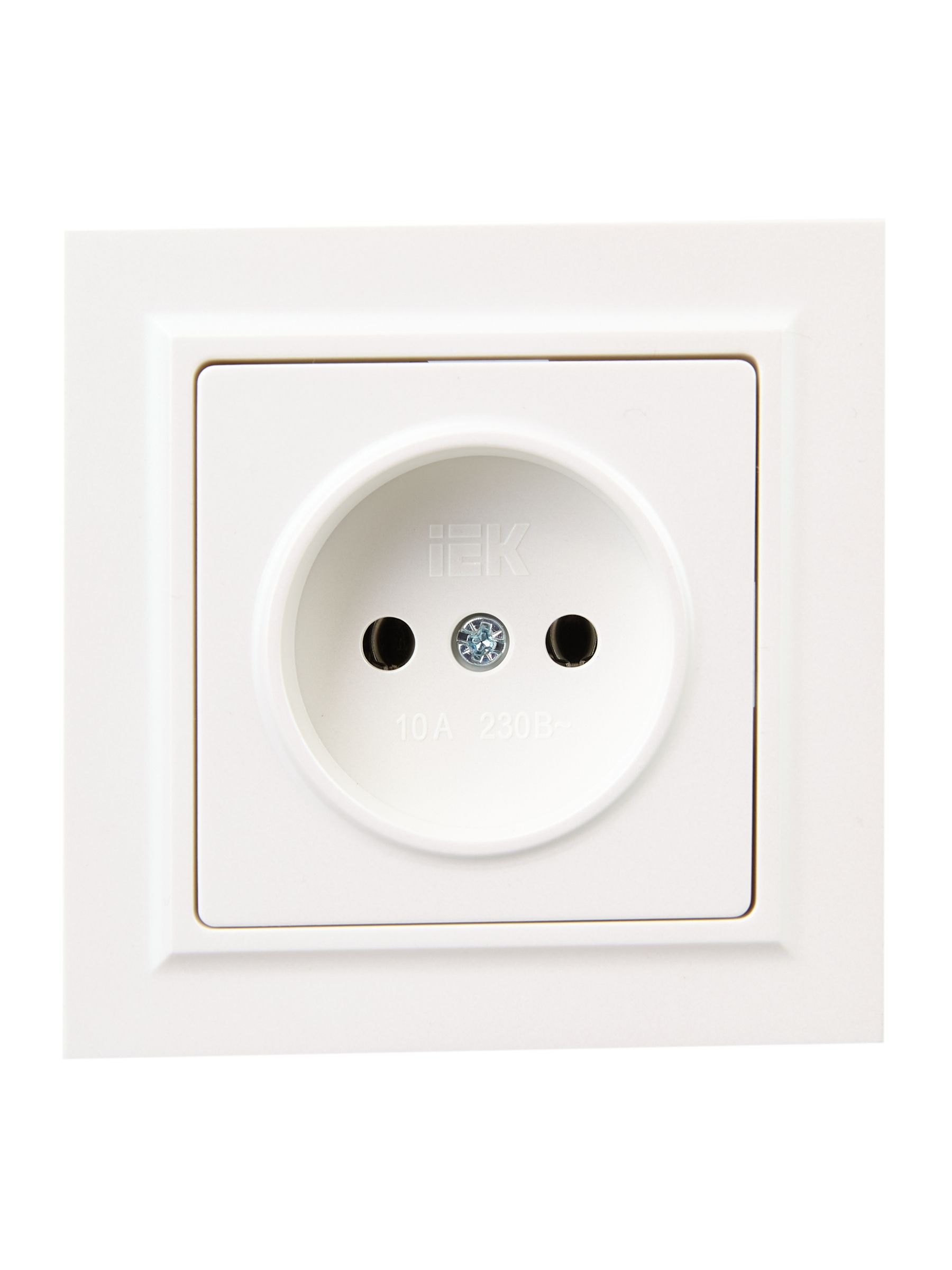             BRITE 1 ұялы жерлендірусіз перделері жоқ  розетка 10А жиынтықта РСР10-1-0-БрЖ інжу ИЭК    