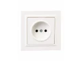             BRITE 1 ұялы жерлендірусіз перделері жоқ  розетка 10А жиынтықта РСР10-1-0-БрЖ інжу ИЭК    