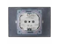             SKANDY Розетка 2 орынды, қақпағы бар 16А жиынтықта IP44 SK-R12G графит IEK SK-R12G графит IEK    