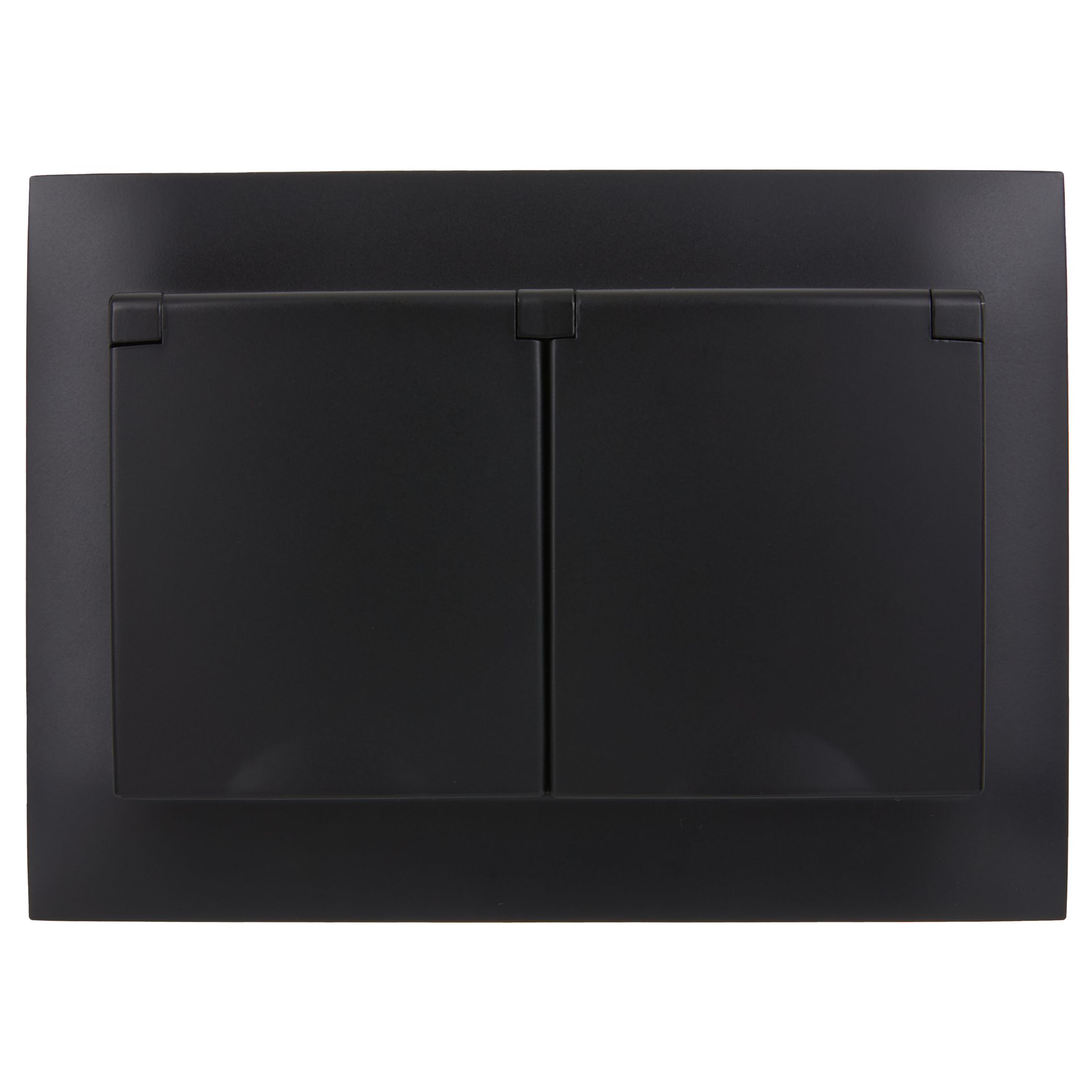             SKANDY Розетка 2 орынды, қақпағы бар 16А жиынтықта IP44 SK-R12Bl қара IEK SK-R12Bl қара IEK    