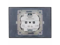             SKANDY Розетка 2 орынды, қақпағы бар 16А жиынтықта IP44 SK-R12Bl қара IEK SK-R12Bl қара IEK    