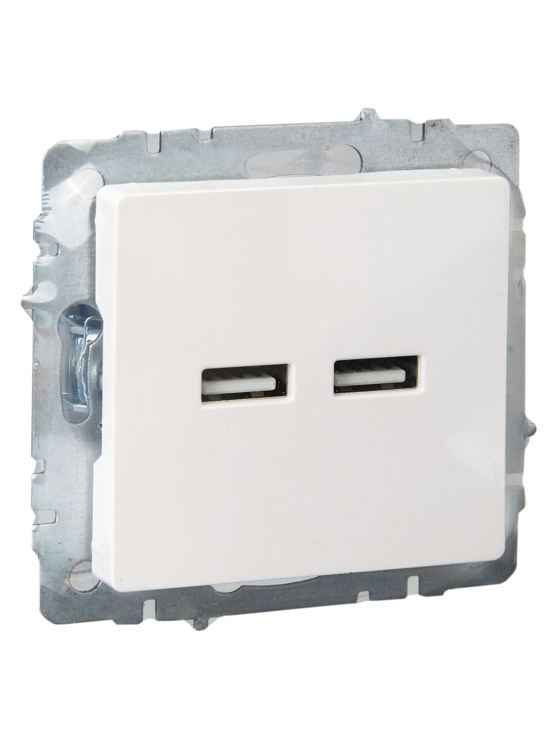             BRITE USB A+A розеткасы 5В 3,1А РЮ10-1-БрЖ інжу IEK    
