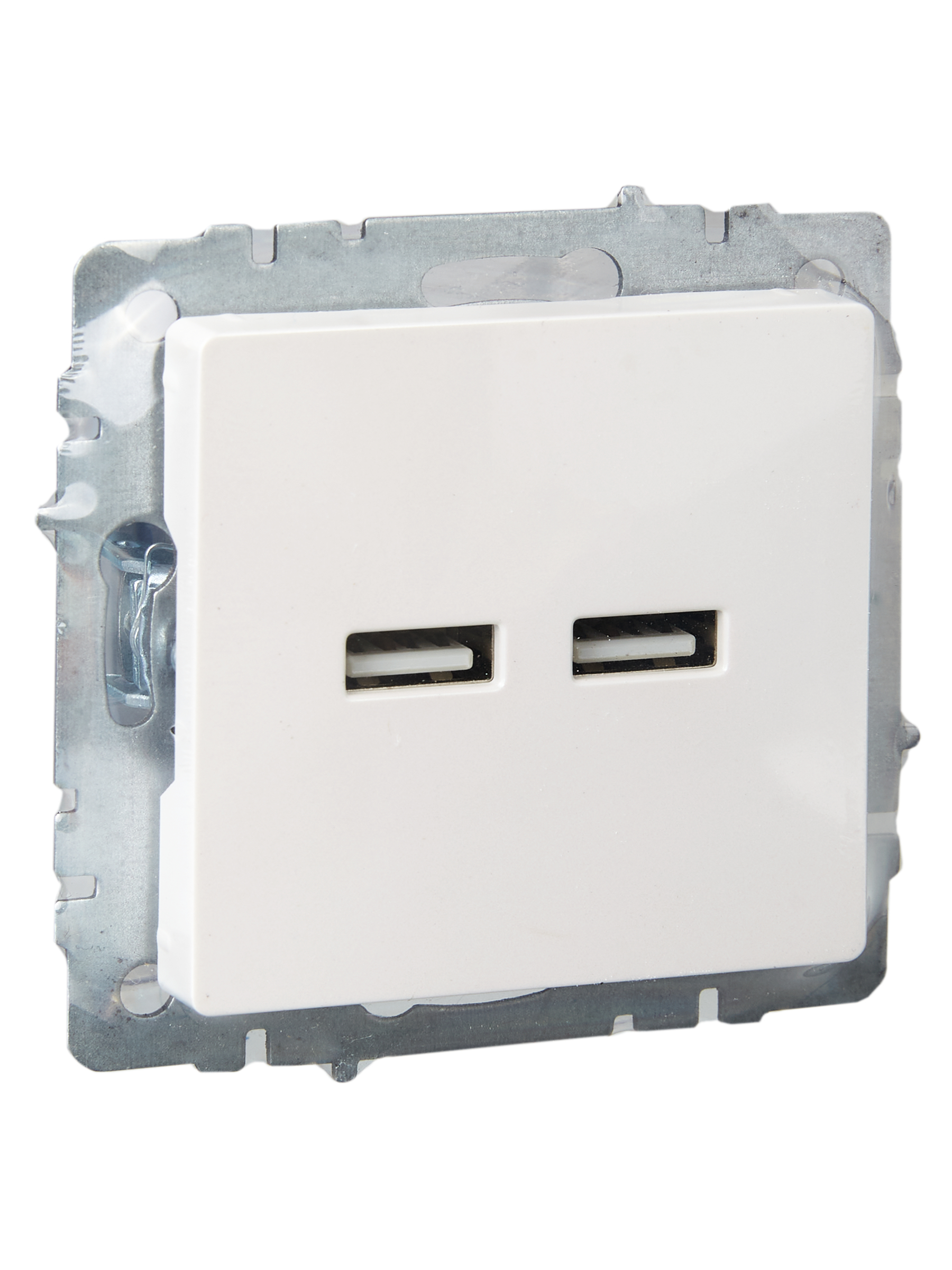             BRITE USB A+A розеткасы 5В 3,1А РЮ10-1-БрЖ інжу IEK    