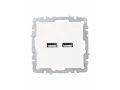             BRITE USB A+A розеткасы 5В 3,1А РЮ10-1-БрЖ інжу IEK    