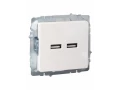             BRITE USB A+A розеткасы 5В 3,1А РЮ10-1-БрЖ інжу IEK    