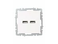             BRITE USB A+A розеткасы 5В 3,1А РЮ10-1-БрЖ інжу IEK    