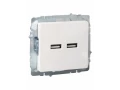             BRITE USB A+A розеткасы 5В 3,1А РЮ10-1-БрЖ інжу IEK    