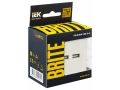             BRITE USB A+A розеткасы 5В 3,1А РЮ10-1-БрЖ інжу IEK    