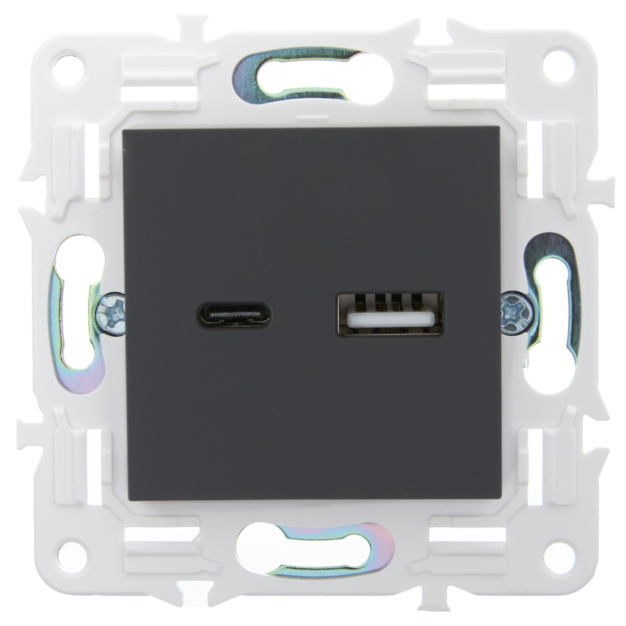             SKANDY USB A+C розеткасы 3,1А SK-R14G графит IEK    