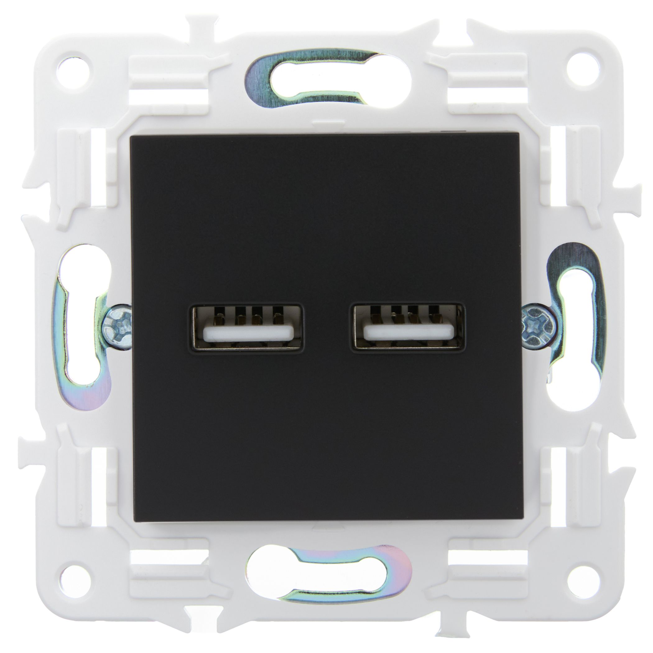             SKANDY USB A+А розеткасы 3,1А SK-R15Bl қара IEK    