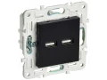             SKANDY USB A+А розеткасы 3,1А SK-R15Bl қара IEK    