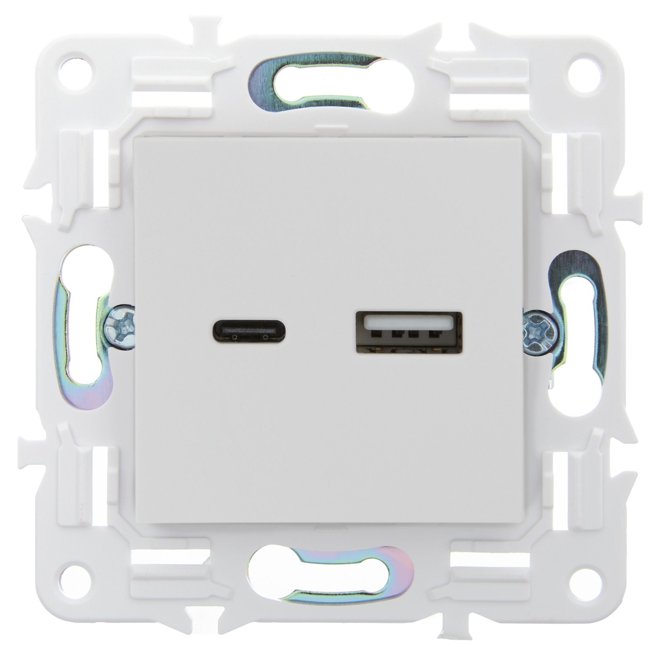             SKANDY USB A+C розеткасы 18Вт SK-R13W арктикалық ақ IEK    