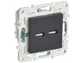             SKANDY USB A+А розеткасы 3,1А SK-R15G графит IEK    