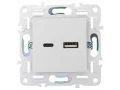             SKANDY USB A+C розеткасы 3,1А SK-R14W арктикалық ақ IEK    