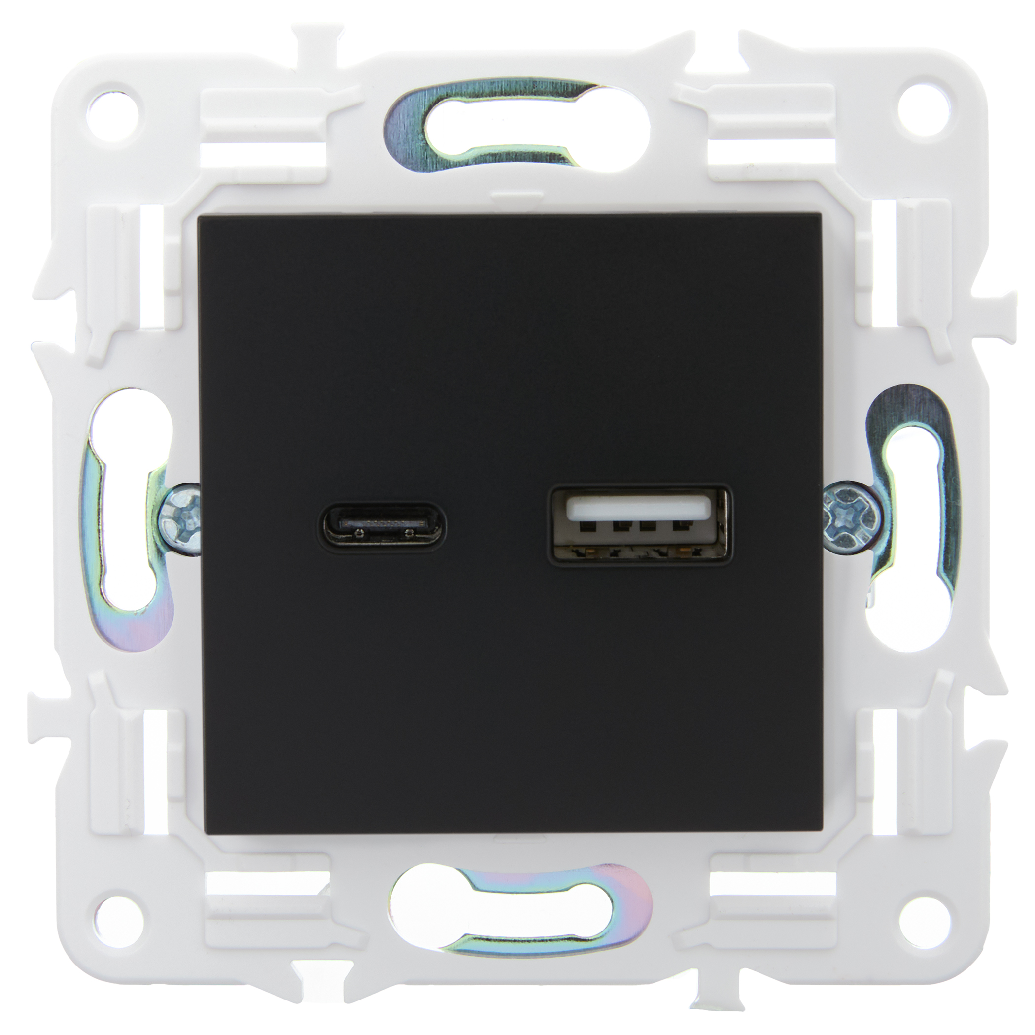             SKANDY USB A+C розеткасы 18Вт SK-R13Bl қара IEK    