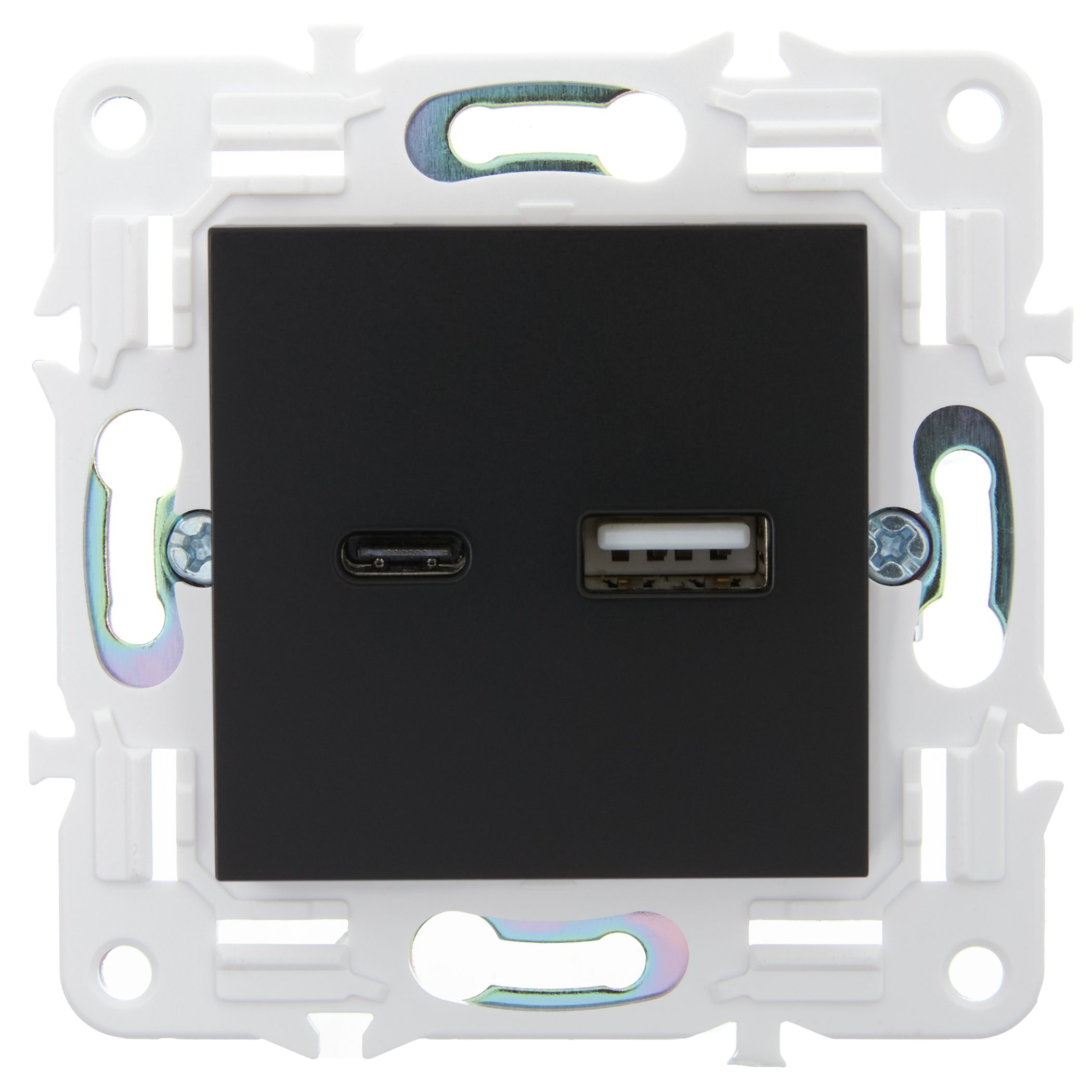             SKANDY USB A+C розеткасы 18Вт SK-R13Bl қара IEK    