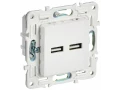             SKANDY USB A+А розеткасы 3,1А SK-R15W арктикалық ақ IEK    