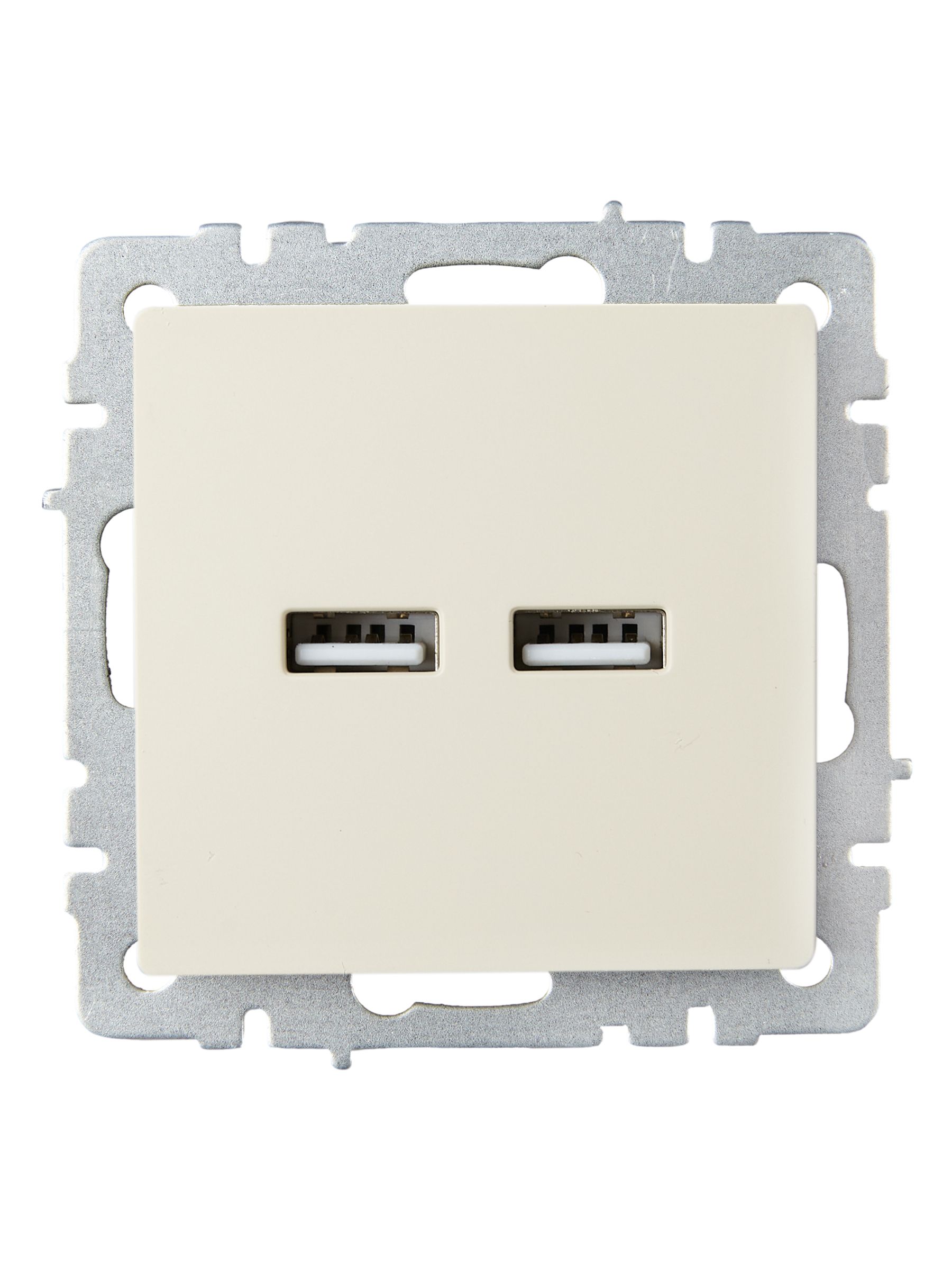             BRITE USB A+A розеткасы 5В 3,1А РЮ10-1-БрКр сарғыш IEK    