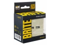             BRITE USB A+A розеткасы 5В 3,1А РЮ10-1-БрКр сарғыш IEK    