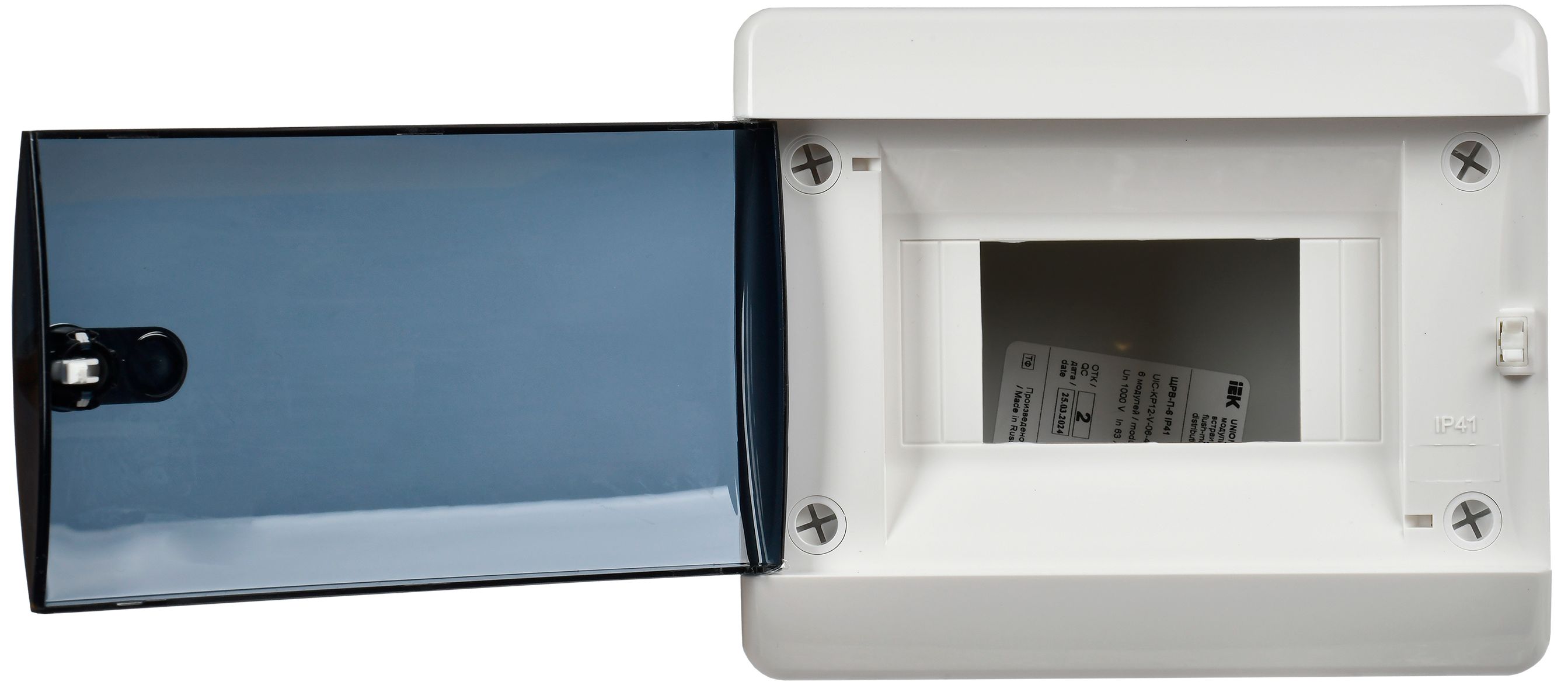             Пластиктен жасалған корпус ЩРВ-П-6 IP41 қара, селдір есік UNION Compact ИЭК    