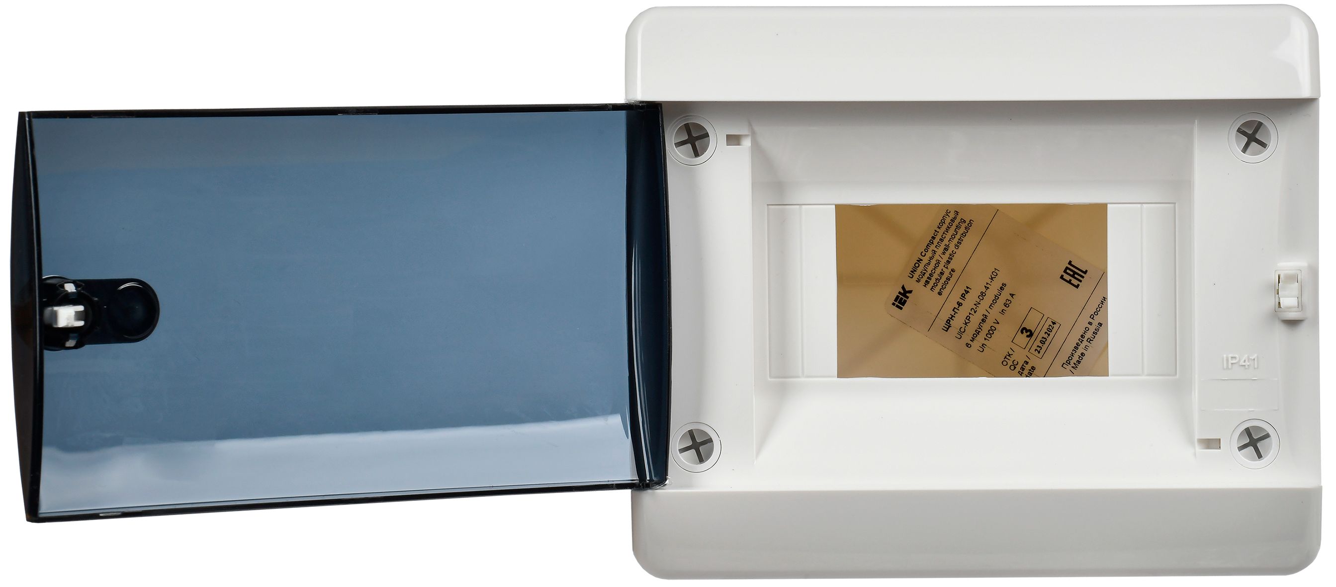             Пластиктен жасалған корпус ЩРН-П-6 IP41 қара, селдір есік UNION Compact ИЭК    