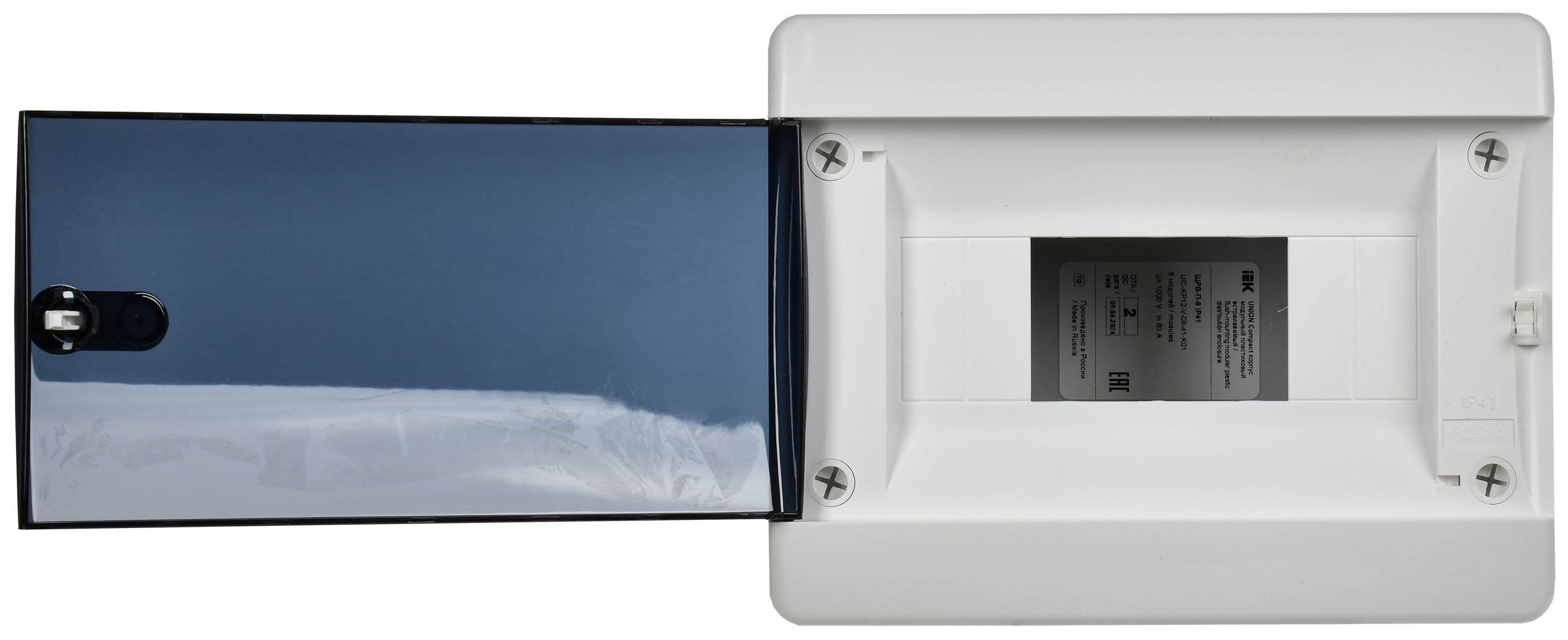             Пластиктен жасалған корпус ЩРВ-П-8 IP41 қара, селдір есік UNION Compact ИЭК    