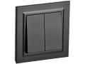             BRITE Ажыратқыш, екі пернелі 10А жиынтықта ВСР10-2-0-БрЧ қара ИЭК    