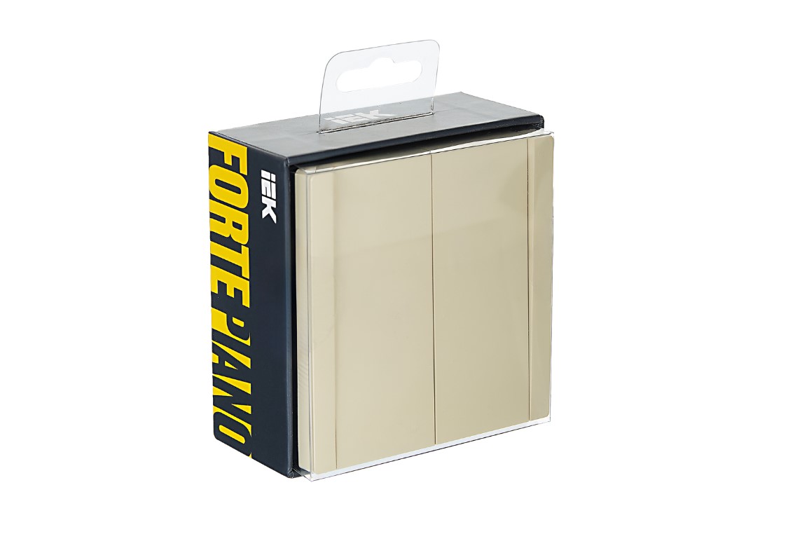             FORTE&PIANO Ажыратқыш 2 пернелі 10А FP405 ваниль ИЭК    